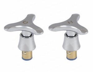 0816 Маховик крест металл. с юбками и кран-буксами 24 шлица VIKO /в блистере