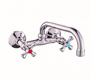 2706  VIKO настенная кухня крест, цинк, с верхним изливом