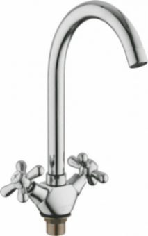 смеситель кухня LEDEME крест с гайкой керамика L4318-2