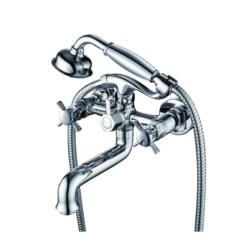 41022  KAISER Cross ванна  к/н крест керамика с душем, лейка латунь