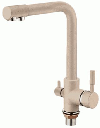 смеситель кухня LEDEME с выходом для питьевой воды, бежевый L4055K-3