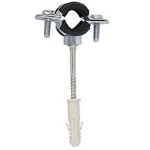 Хомут мет. 1-1/4" WaterMark М8 (38-46мм) с дюбелем и шпилькой/СТРОГО по 2 шт/