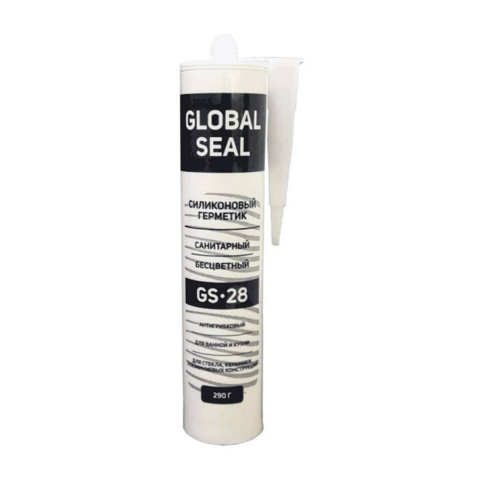 Герметик силикон санитарный 290гр бесцветный GS28 GlobalSeal