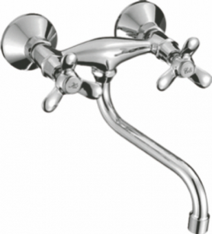 смеситель настенный LEDEME нижний излив керамика L4612