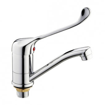 смеситель кухня LEDEME картридж д.40мм, хирург, средний излив с гайкой L4579-2