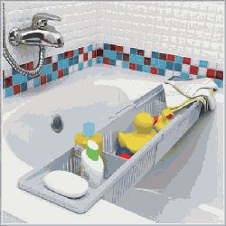 полка на ванну BEROSSI Toys AC 207 раздвижная снежно-белый