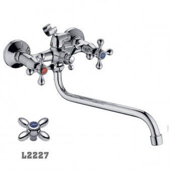 смеситель ванна LEDEME крест переключатель душа шаровый керамика L2227