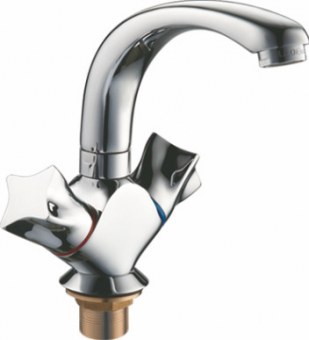 смеситель умывальник LEDEME литой излив гайка керамика L1087-2