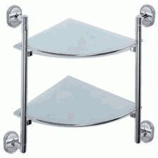 полка LEDEME угловая 2-ярусная, стекло L1907-2