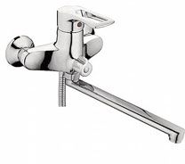 смеситель ванна LEDEME картридж д.40мм длинный излив дивертор в корпусе L30FА L2225