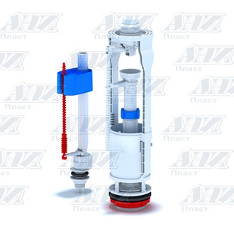 WC6550 Набор с нижней подводкой 1/2", с пласт. штуцером кнопка Белая эконом АНИ