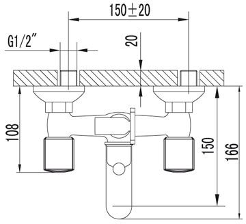 смеситель умывальник LEMARK Nero монолитный, хром LM0206C