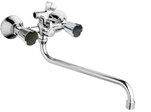 2335  VIKO ванна круг (Costa) (картридж/перекл.) 1-jet, круглый излив 28см (цинк) 