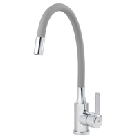 4436  VIKO кухня боковой с серым гибким изливом Ø35, нерж. сталь, с гайкой, Chrome