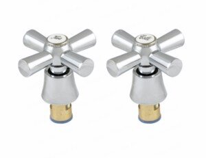 0814 Маховик крест металл. с юбками и кран-буксами 24 шлица VIKO /в блистере