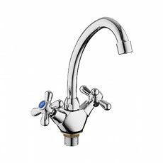 смеситель кухня LEDEME крест с гайкой керамика L4118-2