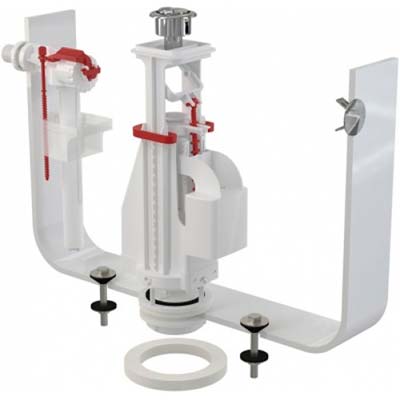 Комплект арматуры боковой 1/2" 2-ой кнопкой Пластик (A PLAST) SA08-1/2"