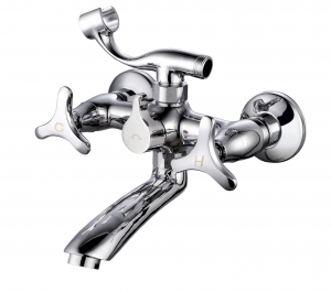 1602  VIKO ванна к/н крест, цинк, (карт/переключатель) 24 шлица, 17см