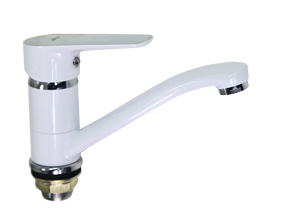 4140  VIKO кухня ф35, цинк, с гайкой 15см Chrome+White/глянец