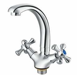 1543  VIKO кухня крест, цинк, литой излив с гайкой