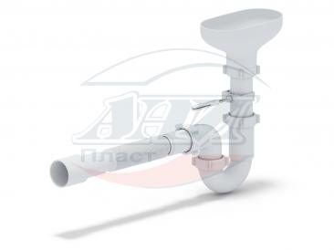 DR5015 Сифон Ани 1-1/2" х 40 прямоточн. смещ. с разр.струи с  г/т40*40/50