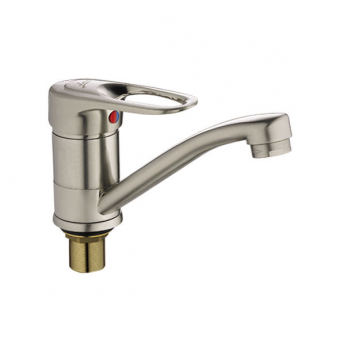 смеситель кухня LEDEME картридж д.40мм излив L-15 см L4504A-2 сатин