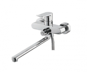 смеситель ванна LEDEME картридж д.35мм длинный излив L30F дивертор в корпусе L2234