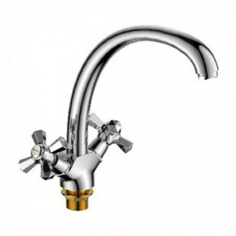 смеситель кухня LEDEME крест керамика с гайкой L5990