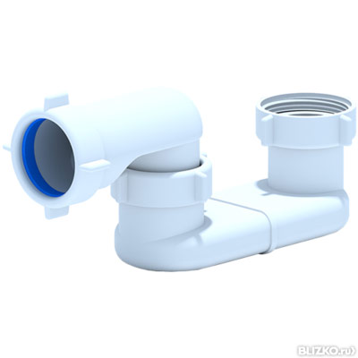Е000 Сифон Ани 1-1/2" для ванны плоский
