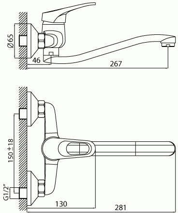 смеситель кухня/умывальник ROSSINKA картридж д.35мм, с поворотным изливом,  B35-24