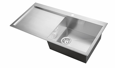 Мойка-Нерж "KAISER" 1000x510x220*1.2mm (правая)/Silver