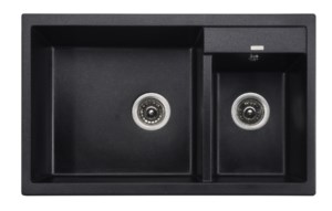 Мойка-Гранит "KAISER" (двойная) 800x500x190 Black Pearl