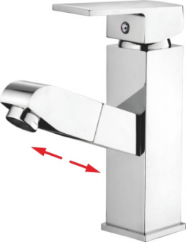 смеситель умывальник LEDEME с выдвижной лейкой, д.35мм  L1055-20