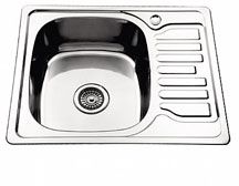 мойка нерж.врез. LEDEME 580*480*180 (0, 8мм) выпуск 3 1/2" левая чаша ГЛЯНЦЕВАЯ L95848-L