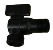 274 Кран KAISER 1/2"х3/4" угловой Black