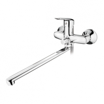 смеситель ванна LEDEME картридж д.35мм, излив 400мм керам.дивертор в корпусе , L2251