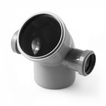 КОЛЕНО D=110х45 с двумя отводами 50 правое/левое ПП Pro Aqua