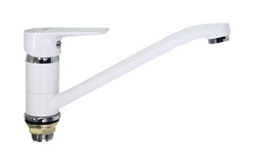 4143  VIKO кухня ф35, цинк, с гайкой Chrome+White/глянец