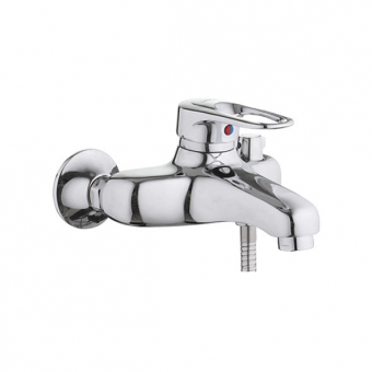 смеситель ванна LEDEME картридж д.40мм короткий излив дивертор в корпусе L3204