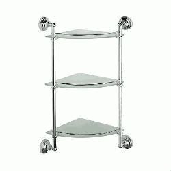 полка LEDEME угловая 3-ярусная, стекло L1407-3