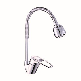 6674  VIKO кухня боковой с гибким изливом Ф40, цинк, с гайкой 