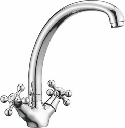 2313  VIKO кухня крест, литой излив (латунь)