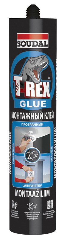 клей T-REX монтажный прозрачный Soudal 310г (WB BLUE) (134924/127169) 