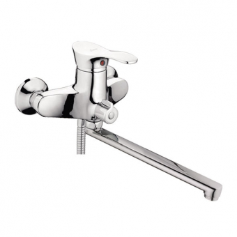 смеситель ванна LEDEME картридж д.40мм длинный излив L30F, дивертор в корпусе L2201