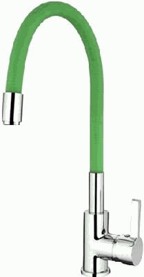 смеситель кухня LEDEME гибкий шланг зелёный L4898-5