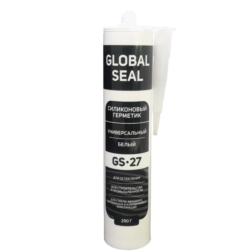 герметик GlobalSeal силикон универсальный белый 290гр GS27