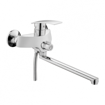 смеситель ванна LEDEME картридж д.35мм длинный излив L30F дивертор в корпусе L2270