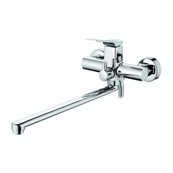 смеситель ванна LEDEME длинный поворотный излив 35см., L2275