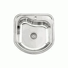 мойка нерж.врез. LEDEME 490*480*180 (0, 8мм) выпуск 3 1/2" ГЛЯНЦЕВАЯ L94948