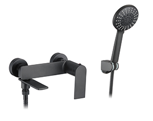 7722  VIKO ванна к/н Ø35, лейка (5-jet, Ø12х24) (латунь) Black Matt